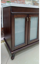 Дублин - 90 Тумба прямая, орех/стекло П-Дбл01090-8025ПрСт Дублин - 90 Тумба прямая, орех/стекло П-Дбл01090-8025ПрСт