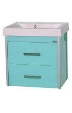 Джулия QVATRO - 60 Тумба с 2 ящ. подвесная голубая Л-Джк01060-0610П2Я