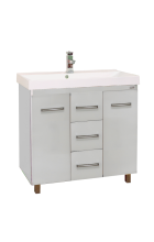 Джулия Qvatro - 90 тумба с 3-мя ящиками белая Л-Джк01090-5210Пр3Я