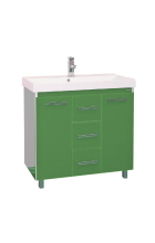 Джулия Qvatro - 90 тумба с 3-мя ящиками салатовая Л-Джк01090-0710Пр3Я