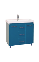 Джулия Qvatro 90 тумба с 3-мя ящиками синяя Л-Джк01090-1110Пр3Я Джулия Qvatro 90 тумба с 3-мя ящиками синяя Л-Джк01090-1110Пр3Я