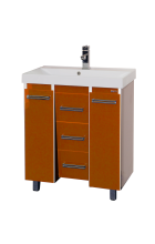 Джулия Qvatro - 90 тумба с 3-мя ящиками оранжевая Л-Джк01090-1310Ко3
