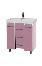 Джулия Qvatro - 90 тумба с 3-мя ящиками розовая Л-Джк01090-1210Ко3 Джулия Qvatro - 90 тумба с 3-мя ящиками розовая Л-Джк01090-1210Ко3
