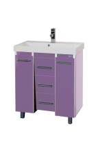 Джулия Qvatro - 90 тумба с 3-мя ящиками сиреневая Л-Джк01090-1510Ко3 Джулия Qvatro - 90 тумба с 3-мя ящиками сиреневая Л-Джк01090-1510Ко3