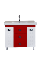 Эллада - 100 Тумба с 3 ящ. комб. бело/красн. П-Элл01100-2613Я