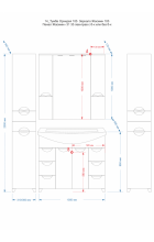 Орхидея- 105 Тумба 2 ящ. красная эмаль П-Орх01105-0412Я