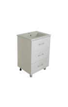 Прайм - 60 Тумба с 3 ящ., белая (ДСП Сосна Андерсен)