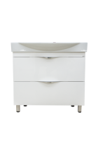 Орион - 85 Тумба прямая белая с 2 ящ.
