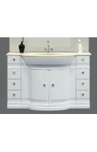 Мелиса 130 тумба с 8-ю ящиками белая глянц Л-Мел01130-01188Я