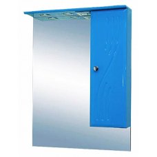 МИСТИ-60 зеркало-шкаф прав. (свет) голубая Э-Мис02060-06СвП