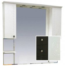 Олимпия -105 Зеркало - шкаф комбинированное венге/белый П-Оли02105-252