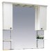Олимпия -120 Зеркало - шкаф белое фактурное П-Оли02120-012