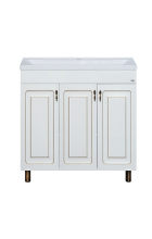 Вояж - 80 Тумба прямая белая патина П-Воя01080-013Пр