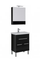 Мебель для ванной Aquanet Сиена 60 черная,1 ящик, 2 дверцы